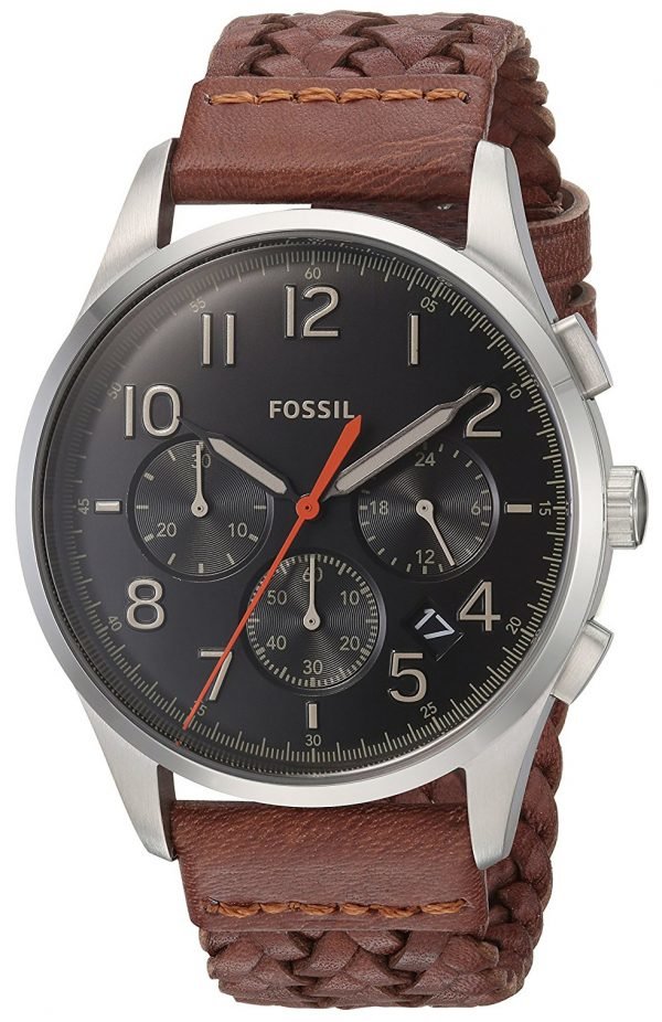 Fossil Vintage Fs5294 Kello Musta / Nahka