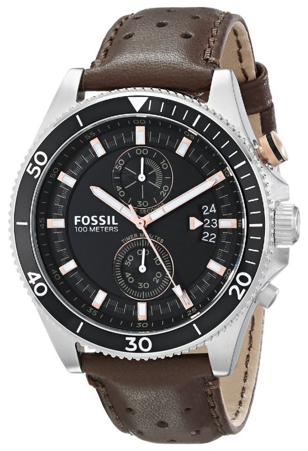 Fossil Wakefield Ch2944 Kello Musta / Nahka