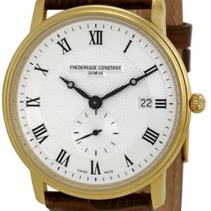 Frederique Constant Classics Fc-245m5s5 Kello Hopea / Nahka