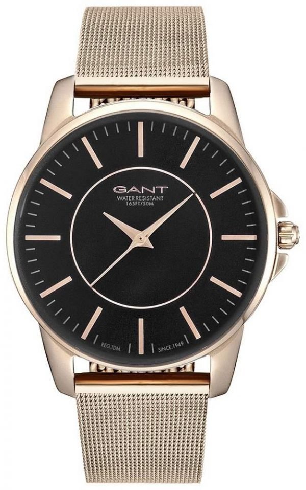 Gant Gt060002 Kello Musta / Punakultasävyinen