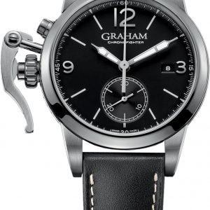 Graham Chronofighter 2cxas.B02a Kello Musta / Nahka