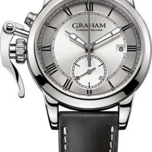 Graham Chronofighter 2cxay.S05a Kello Hopea / Nahka