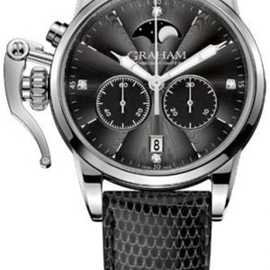 Graham Chronofighter 2cxbs.B04a Kello Musta / Nahka