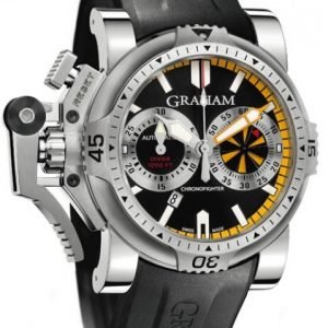 Graham Chronofighter Oversize 2oves.B15a Kello Musta / Kumi