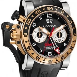 Graham Chronofighter Oversize 2ovgg.B21a Kello Musta / Kumi