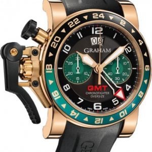 Graham Chronofighter Oversize 2ovgr.B16a Kello Musta / Kumi