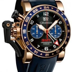 Graham Chronofighter Oversize 2ovgr.B26a Kello Musta / Kumi