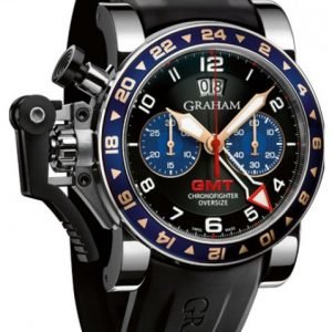 Graham Chronofighter Oversize 2ovgs.B26a Kello Musta / Kumi