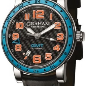 Graham Silverstone Time Zone 2tzas.B01a Kello Musta / Nahka