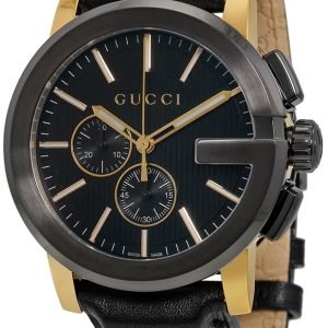 Gucci G Chrono Ya101203 Kello Musta / Nahka