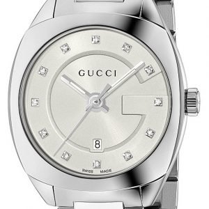 Gucci G- Frame Ya142504 Kello Valkoinen / Teräs