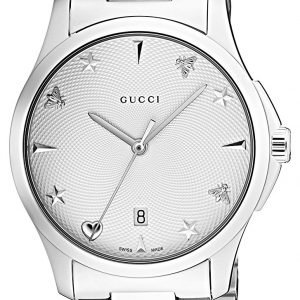 Gucci G-Timeless Ya1264028 Kello Valkoinen / Teräs