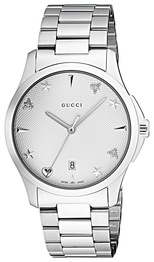 Gucci G-Timeless Ya1264028 Kello Valkoinen / Teräs