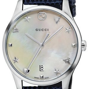 Gucci G-Timeless Ya1264049 Kello Valkoinen / Nahka