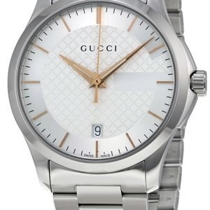 Gucci G-Timeless Ya126442 Kello Hopea / Teräs