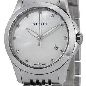 Gucci G-Timeless Ya126504 Kello Hopea / Teräs