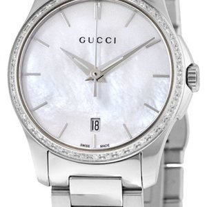 Gucci G-Timeless Ya126543 Kello Valkoinen / Teräs