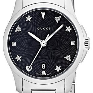 Gucci G-Timeless Ya126573 Kello Musta / Teräs