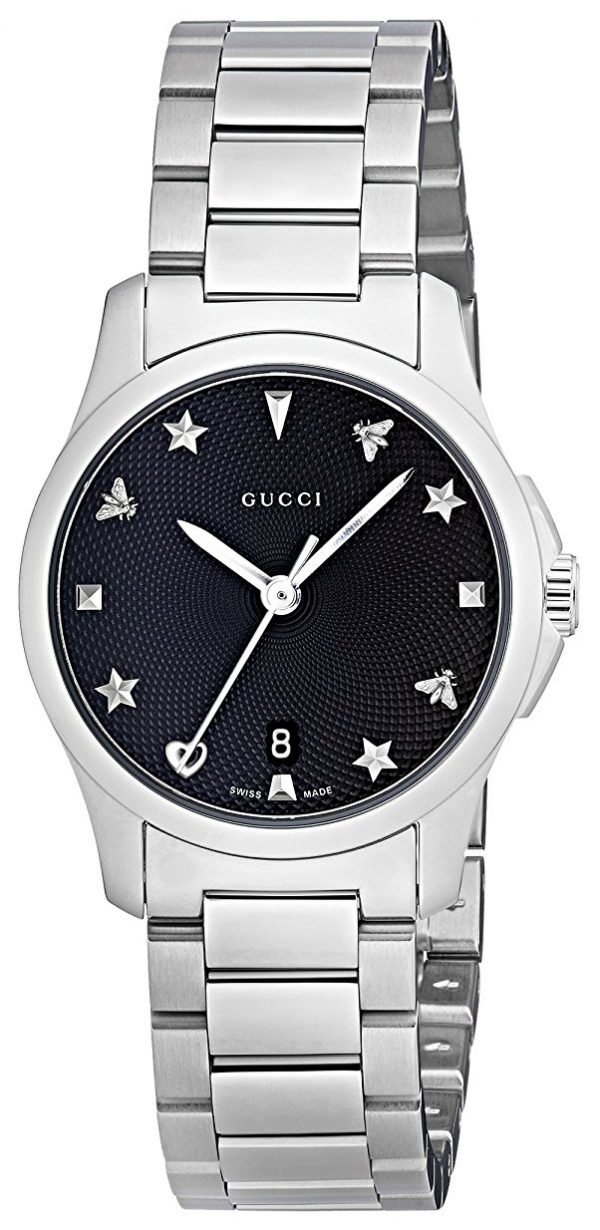 Gucci G-Timeless Ya126573 Kello Musta / Teräs