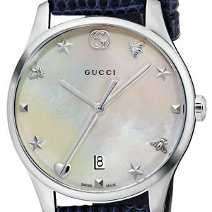 Gucci G-Timeless Ya126588 Kello Valkoinen / Nahka