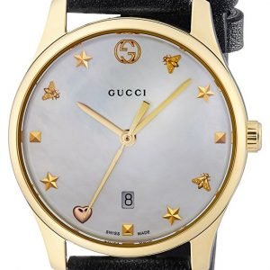 Gucci G-Timeless Ya126589 Kello Valkoinen / Nahka