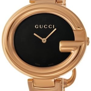 Gucci Guccissima Ya134305 Kello Musta / Punakultasävyinen