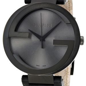 Gucci Interlocking Ya133206 Kello Musta / Nahka