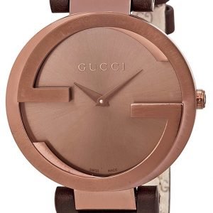 Gucci Interlocking Ya133309 Kello Ruskea / Nahka