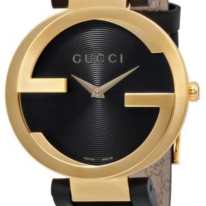 Gucci Interlocking Ya133326 Kello Musta / Nahka