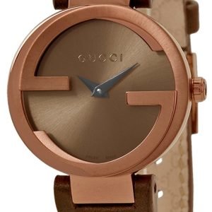 Gucci Interlocking Ya133504 Kello Ruskea / Nahka