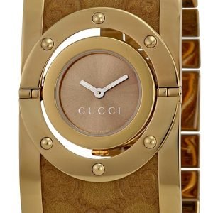 Gucci Twirl Ya112434 Kello Ruskea / Kullansävytetty Teräs