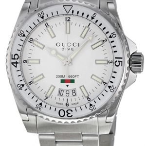 Gucci Ya136302 Kello Valkoinen / Teräs