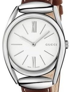 Gucci Ya140402 Kello Valkoinen / Nahka