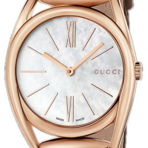 Gucci Ya140507 Kello Valkoinen / Nahka