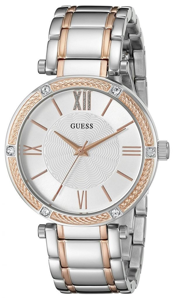 Guess Dress U0636l1 Kello Hopea / Punakultasävyinen