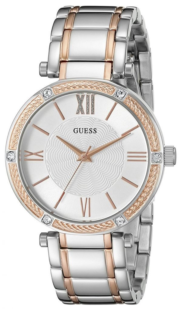 Guess Dress U0636l1 Kello Hopea / Punakultasävyinen