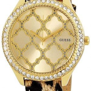 Guess Dress W0579l5 Kello Kullattu / Nahka