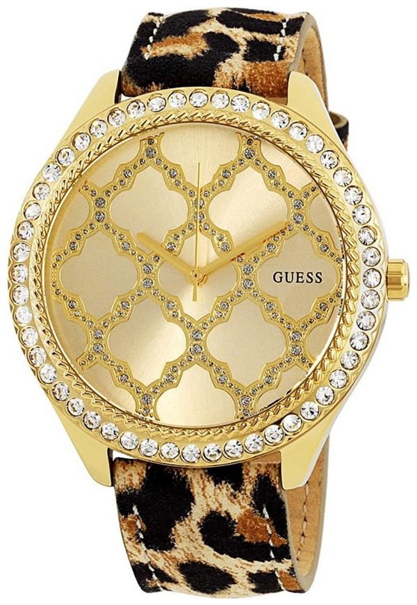 Guess Dress W0579l5 Kello Kullattu / Nahka