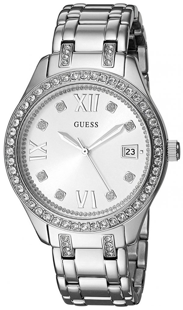 Guess Dress W0848l1 Kello Valkoinen / Teräs