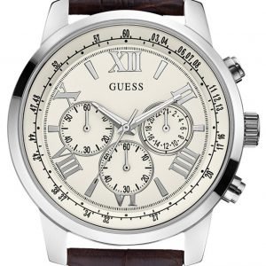 Guess Horizon W0380g2 Kello Valkoinen / Nahka