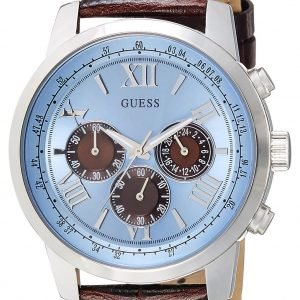 Guess Horizon W0380g6 Kello Sininen / Nahka