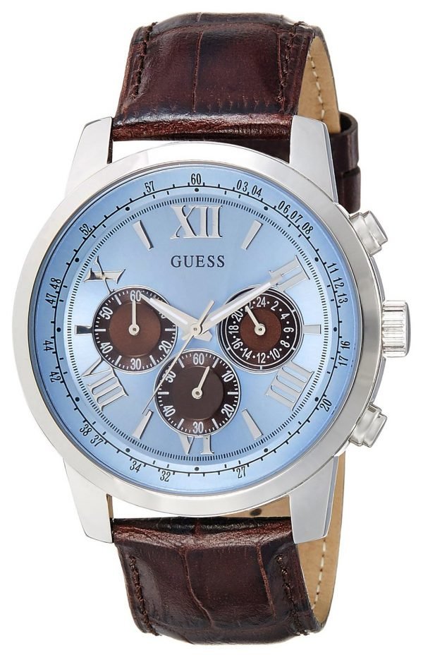 Guess Horizon W0380g6 Kello Sininen / Nahka