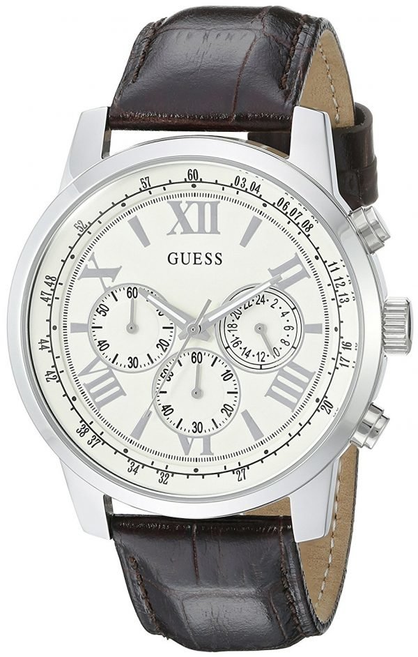 Guess Iconic U0380g2 Kello Valkoinen / Nahka