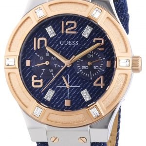 Guess Jet W0289l1 Kello Sininen / Tekstiili