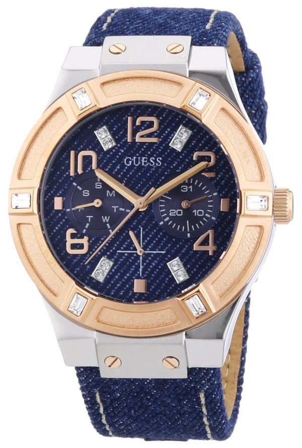 Guess Jet W0289l1 Kello Sininen / Tekstiili