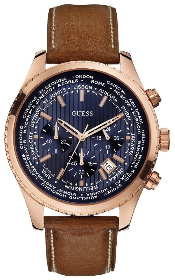 Guess Pursuit W0500g1 Kello Sininen / Nahka