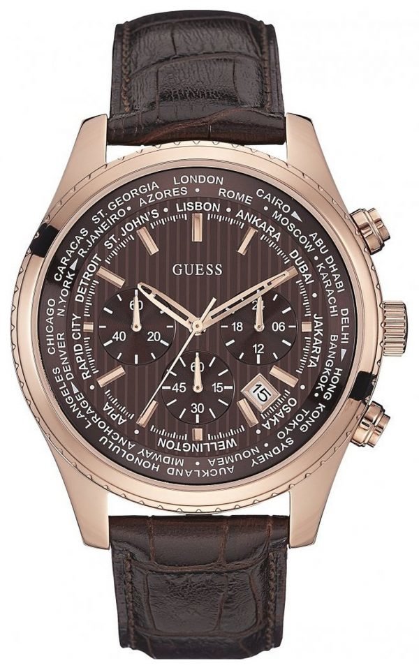 Guess Pursuit W0500g3 Kello Ruskea / Nahka