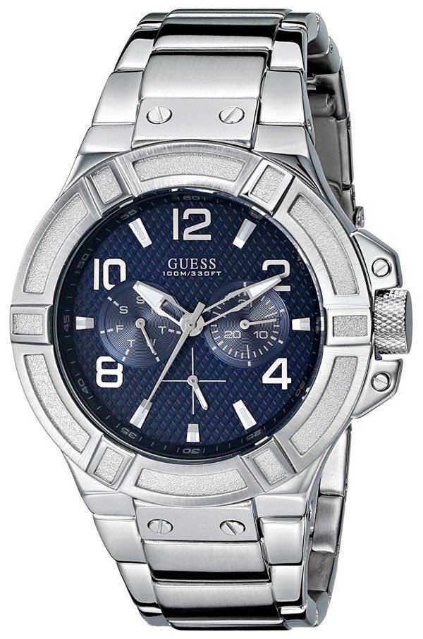 Guess Rigor U0218g2 Kello Sininen / Teräs