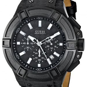 Guess Rigor U0408g1 Kello Musta / Nahka