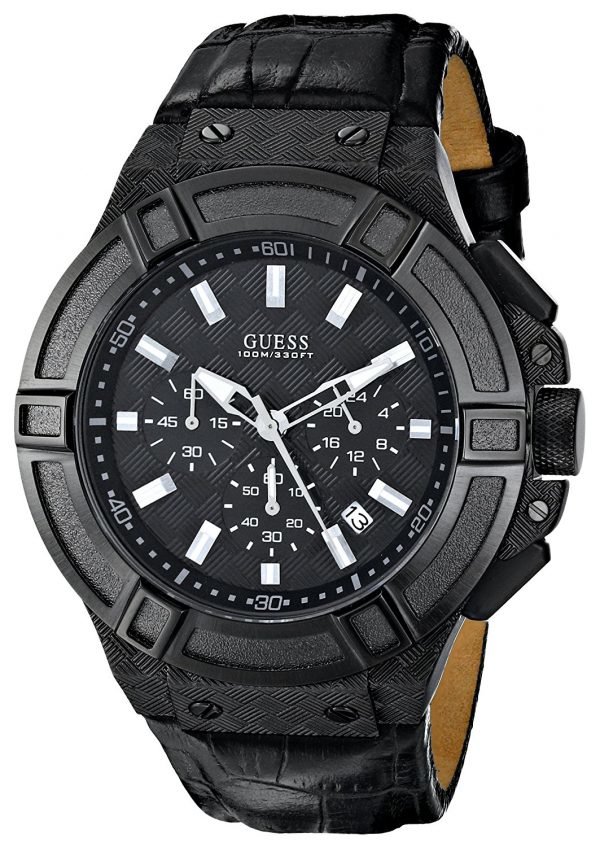 Guess Rigor U0408g1 Kello Musta / Nahka